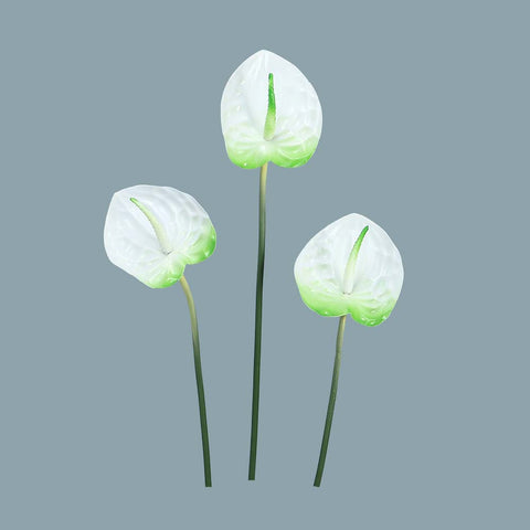 artificial single anthurium flower green