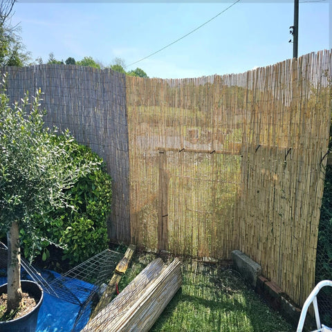 1 Piece Natural Bamboo Reed Roll Privacy Screen(Fence Only)