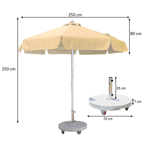 Outdoor Patio Umbrella with Base