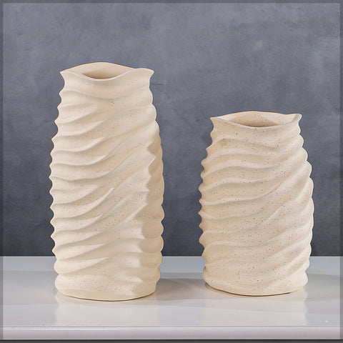 Wave Design Ceramic Table Vase