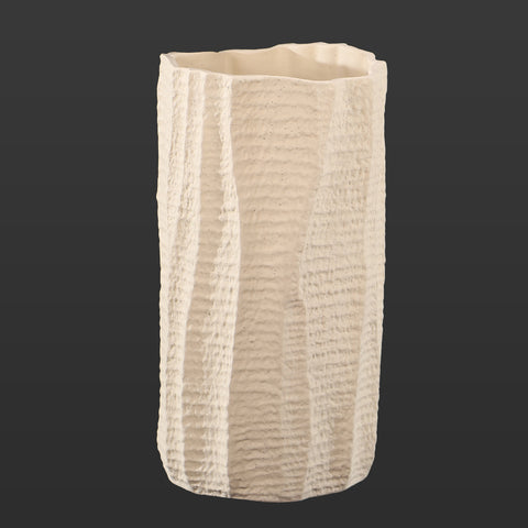 Tree Bark Textured Ceramic Vase