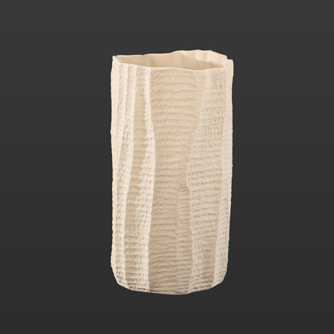 Tree Bark Textured Ceramic Vase