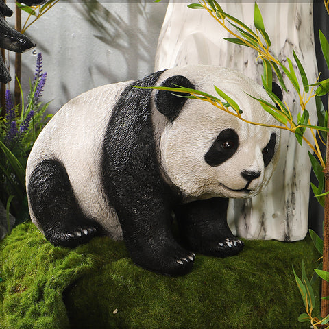 Backyard panda statue