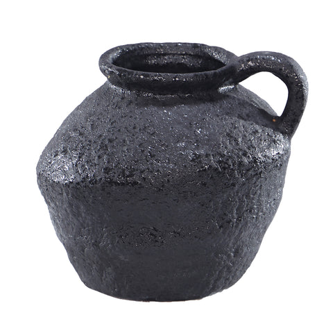 Rustic Black Ceramic Pot