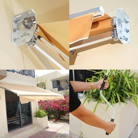 Khaki Canopy Shelter 4x2.5m