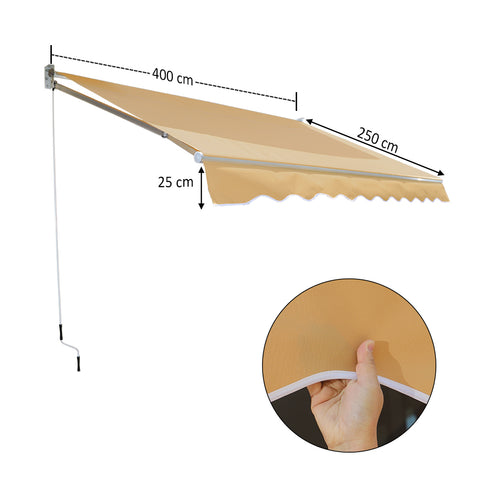 Khaki Canopy Shelter 4x2.5m