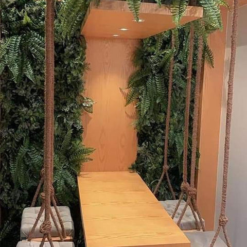 Stylish indoor swing with wall mounting