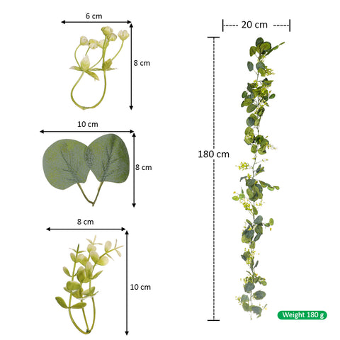 Artificial Eucalyptus Spring Garland 180cm