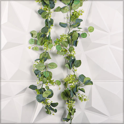 Artificial Eucalyptus Garlands  with Willow Leaves 180 cm