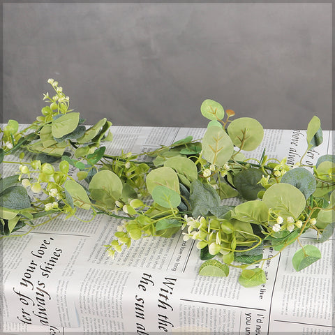 Artificial Eucalyptus Garlands  with Willow Leaves 180 cm