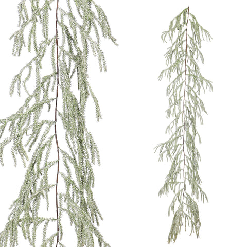 1Piece Frosted Pine Garland 180cm Long