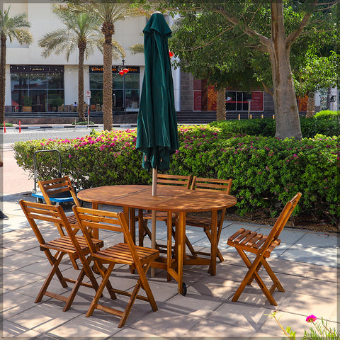 Foldable & Movable Patio Bistro Set