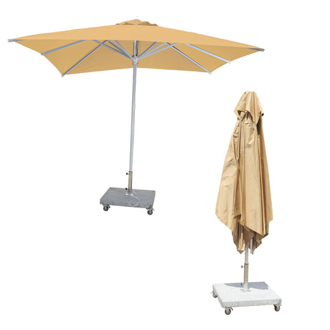 3m x 3m Square Umbrella with 100kg Marble Base