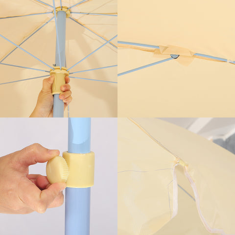 Outdoor Umbrella with Plastic Base (Umbrella w/ Base Only)