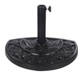 Half round parasol base