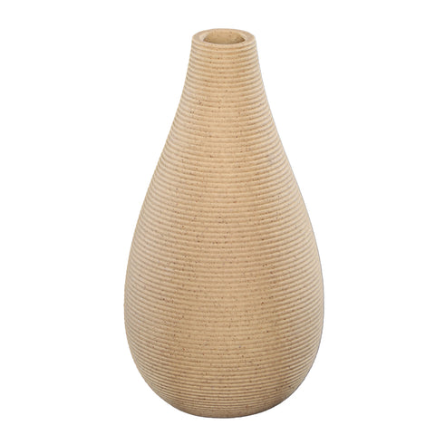 Textured Ceramic Vase with Ribbed Design