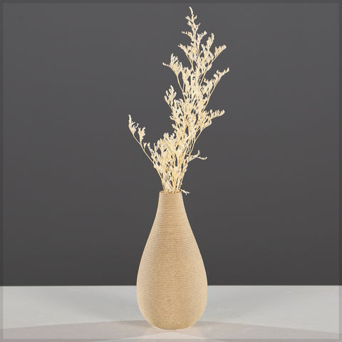 Textured Ceramic Vase with Ribbed Design