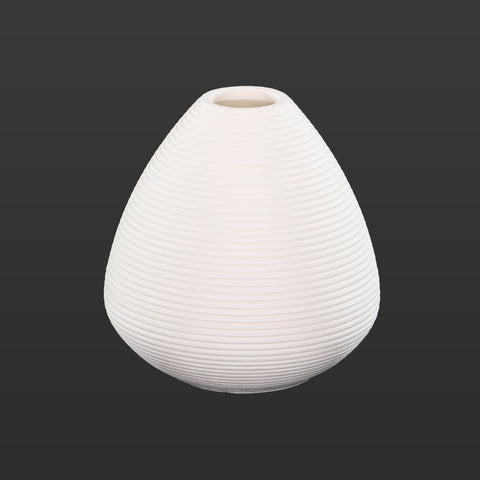 Modern Ribbed Ceramic Vase