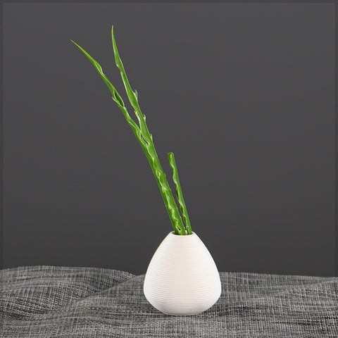Modern Ribbed Ceramic Vase