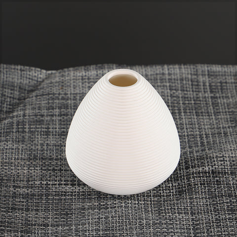 Modern Ribbed Ceramic Vase