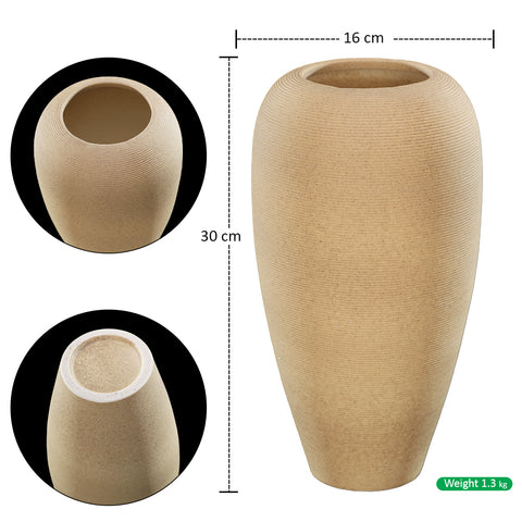 Simple Modern Brown Ceramic Vase