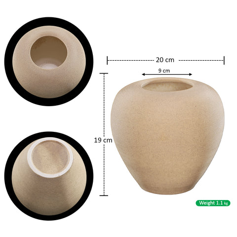 Ceramic Wide Textured Vase