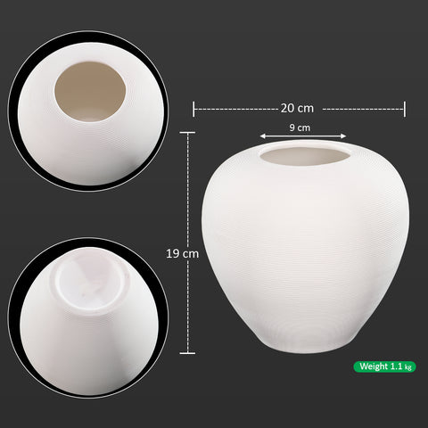 Ceramic Wide Textured Vase