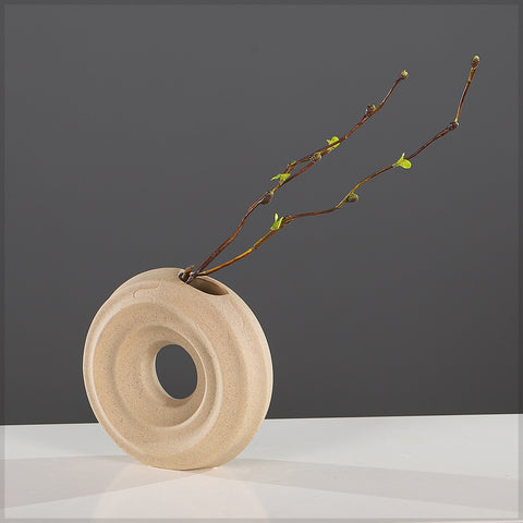 Nordic Donut-Like Ceramic Vase