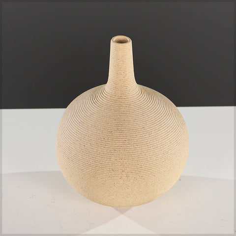 Modern Style Textured Striped Vase