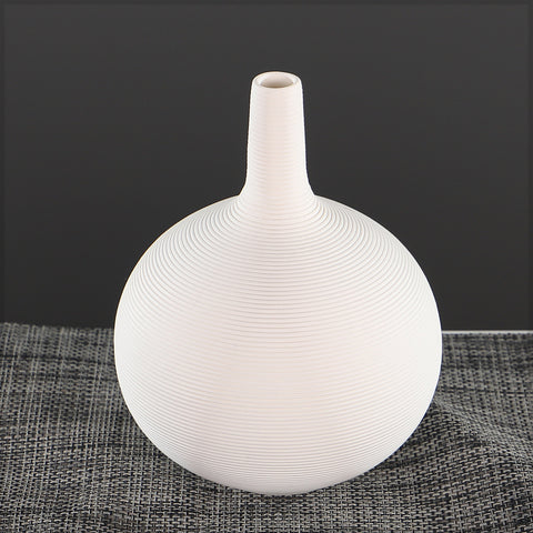 Modern Style Textured Striped Vase