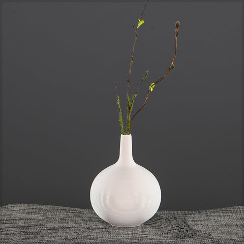 Modern Style Textured Striped Vase
