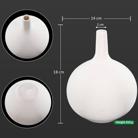 Modern Style Textured Striped Vase