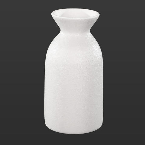 White Sake Bottle Shaped Ceramic Vase