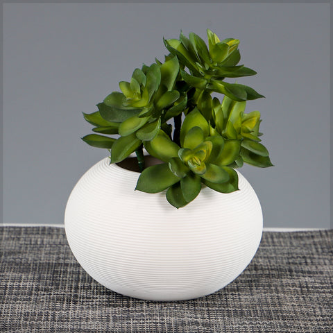 Modern White Textured Ceramic Vase