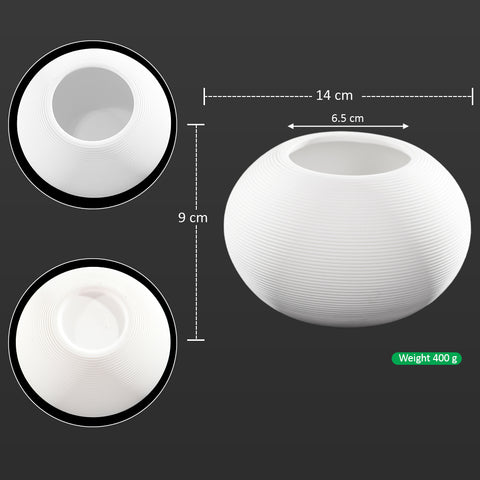 Modern White Textured Ceramic Vase