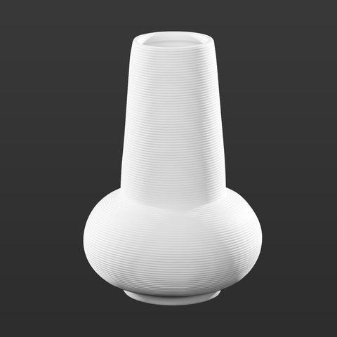 Textured White Ceramic Vase