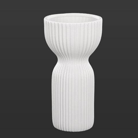 Ribbed Pedestal Vase