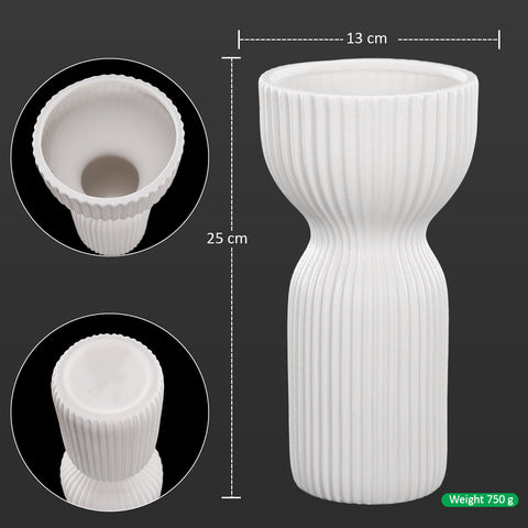 Ribbed Pedestal Vase