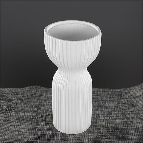 Ribbed Pedestal Vase