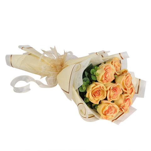 silk roses with natural feel