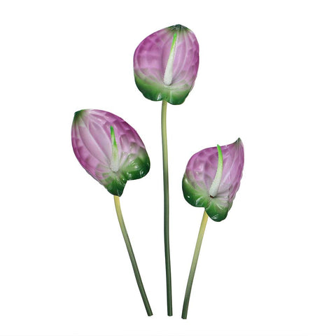 artificial single anthurium flower purple