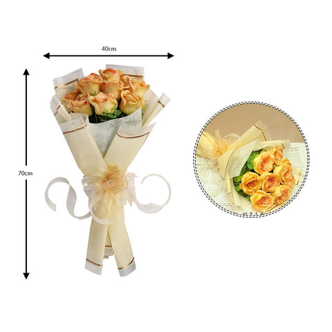 real touch artificial rose bouquet