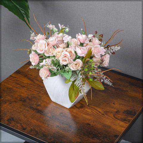 Mini fake rose flower set