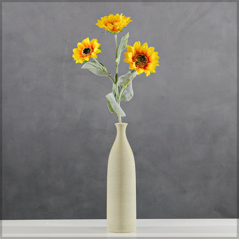 3 Heads Artificial Silk Sunflower