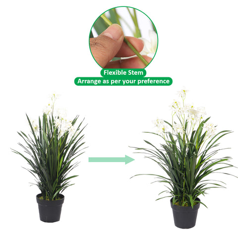 Artificial Allium Grass Plant With  Fake Flower