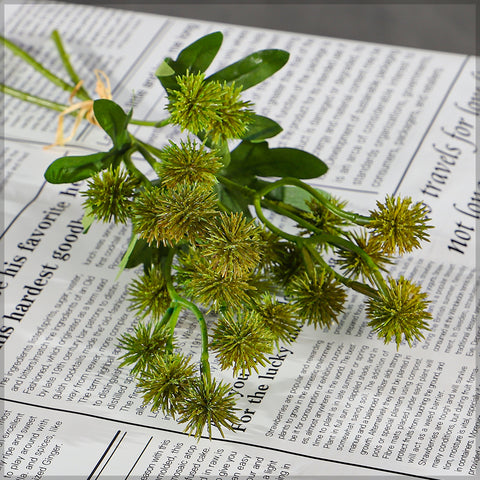 Artificial Globe Thistle Flower Grass Stem