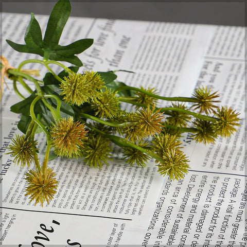 Artificial Globe Thistle Flower Grass Stem