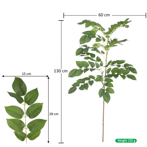 Artificial Birch Leaf Single  Branch(without vase)