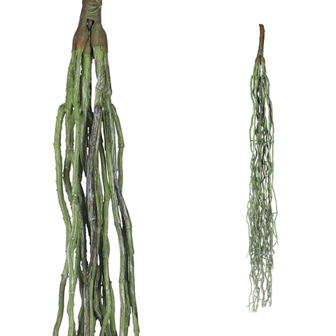 Artificial roots for hanging plants