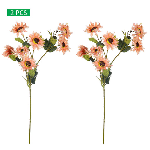 Set of 2 artificial daisy flower stems